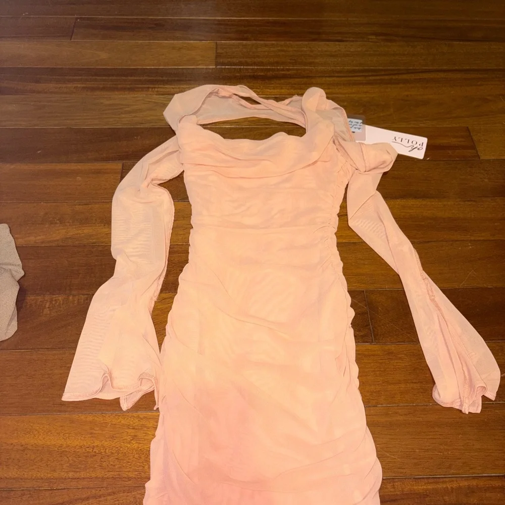 Oh Polly Blush Long Sleeve Dress - Picture 2 of 5